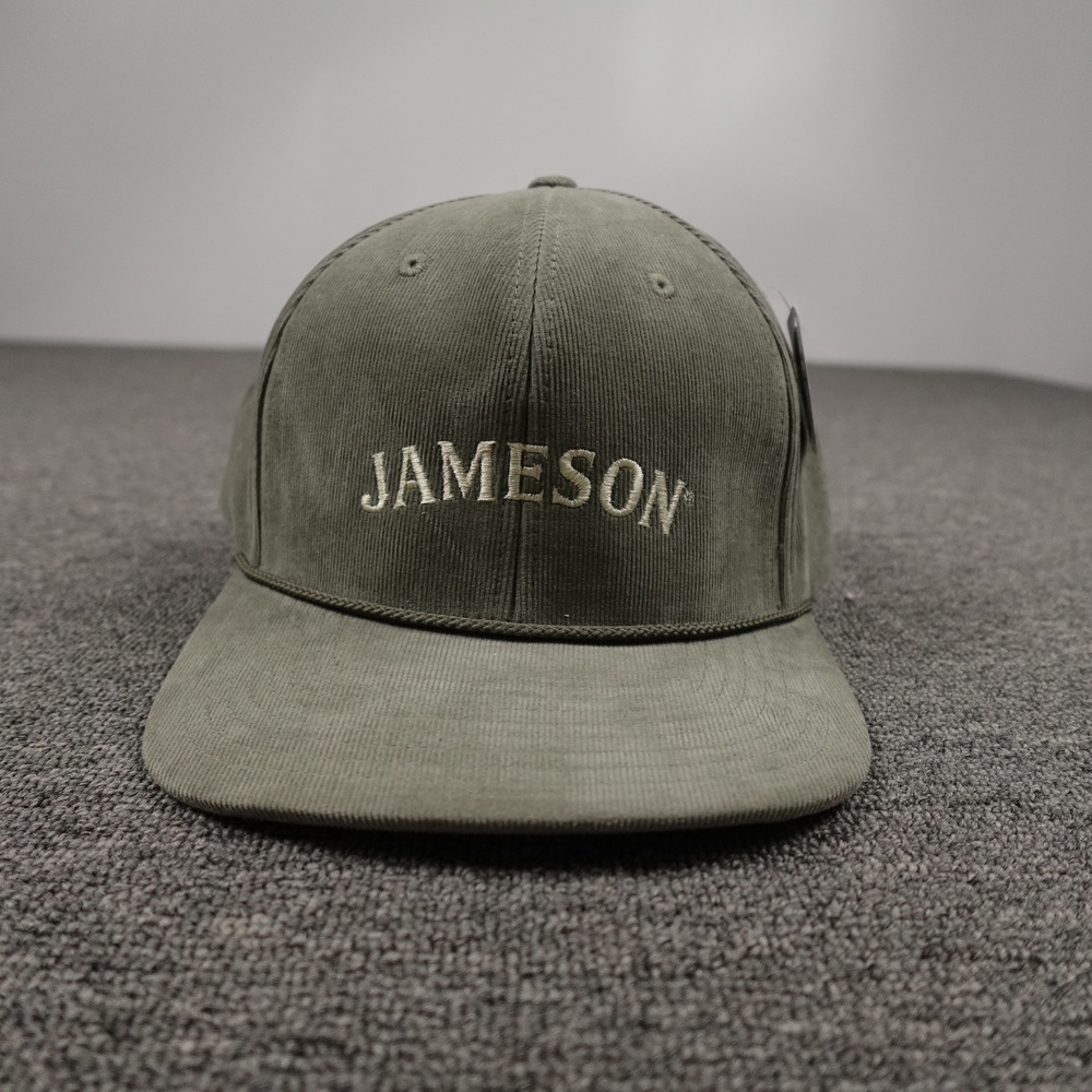 Jameson Richardson Hat Cap Snap Back Mens One Size Green Corduroy Baseball